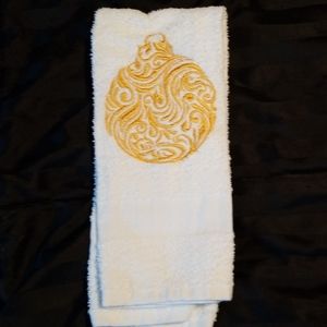 Embroidered ornament hand towel
